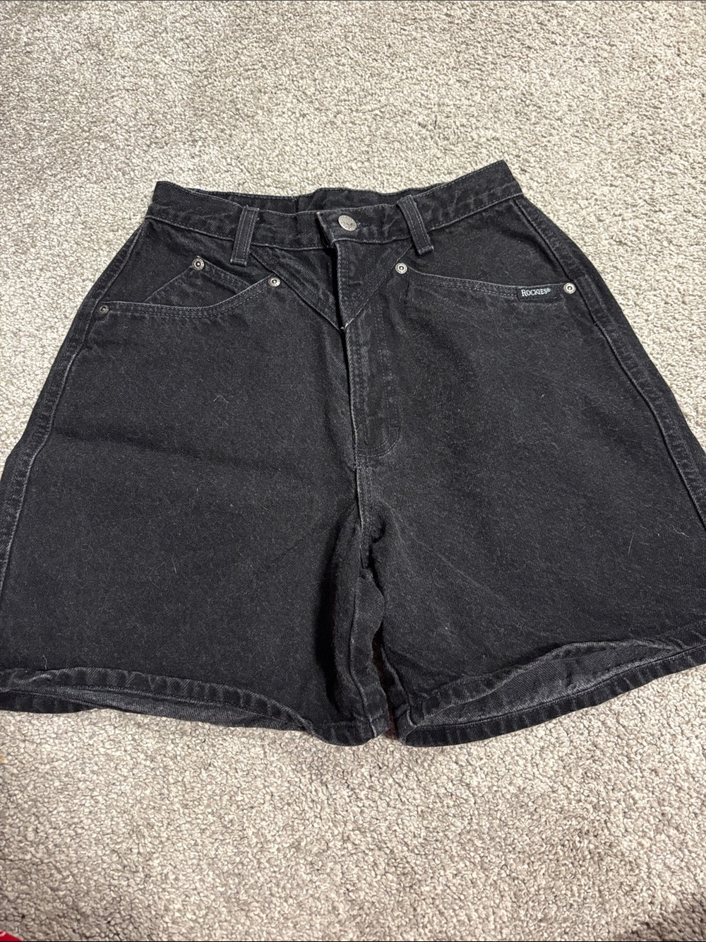 Vintage Black Rockies Jean Shorts